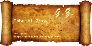 Gábriel Zita névjegykártya