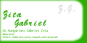 zita gabriel business card
